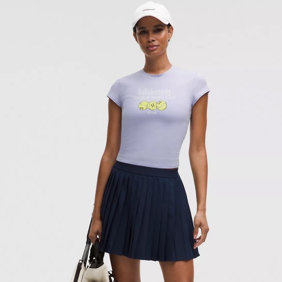 lululemon athletica Tops - Organic Cotton Baby Tee Graphic Serene Blue